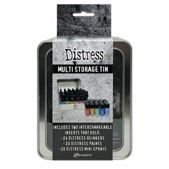 Distress multi storage tin