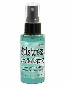 Distress Oxide spray salvaged patina