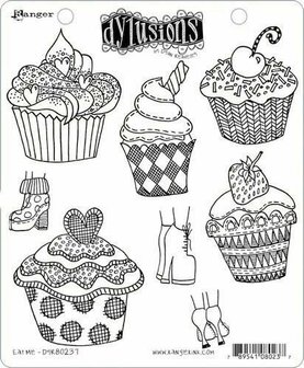 Dylusions cling stamp set - Eat me