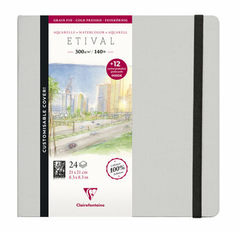 Etival aquarel notebook 21 x 21 cm 300g cold pressed