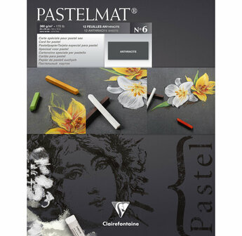 Pastelmat blok no.6 antraciet 24 x 30 cm