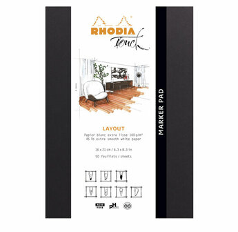 Rhodia touch Marker pad layout A5+ 50 vel