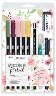 Tombow watercoloring set floral