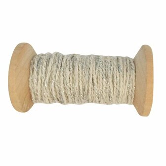 Bakers twine naturel zilver 2 mm