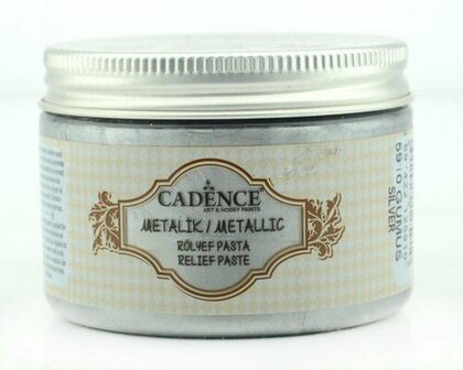 Cadence metallic relief paste silver 150 ml