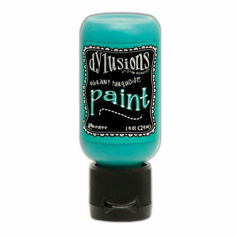 Dylusions Paint flip cap bottle - Vibrant turquoise 29 ml