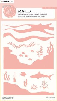 Mask stencil Sweet stories - Sea scenery nr. 202