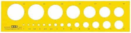 Mobius &amp; Ruppert Cirkelsjabloon M+R geel