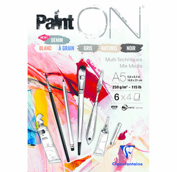 Paint On mixed media blok A5 assorti 24 vel