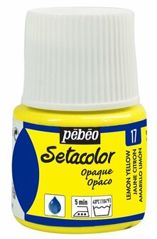 Pebeo setacolor opaque - 17 lemon yellow 45 ml