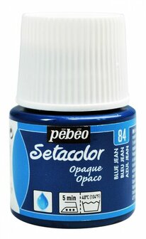 Pebeo setacolor opaque - 84 blue jeans 45 ml