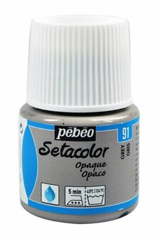 Pebeo setacolor opaque - 91 grey 45 ml