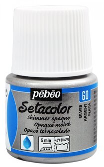 Pebeo setacolor shimmer - 60 silver 45 ml