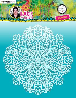 Mask stencil Mixed petals - ABM Back to nature nr. 85