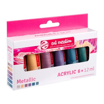 Art creation acrylverf set metallic 6 x 12 ml