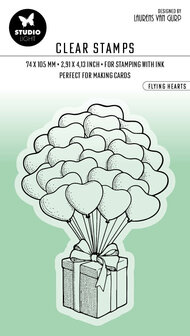 Clear stamps Flying hearts - by Laurens nr. 349