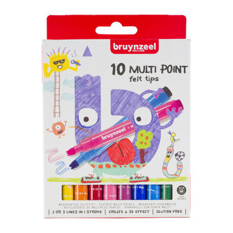 Bruynzeel 10 multi point felt tips