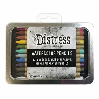 Distress watercolor pencils 12 stuks kit 1