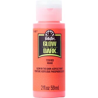 Folkart glow-in-the-dark 7228 red 59 ml