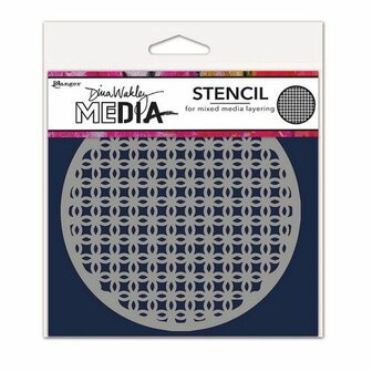 Dina Wakley media stencil - coasters 4