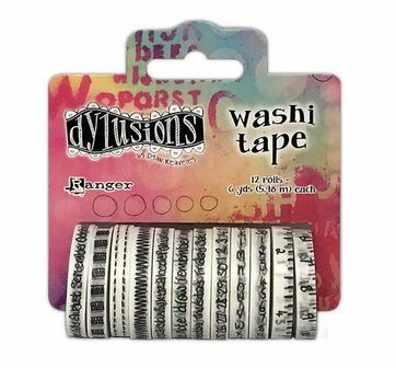 Dylusions Washi tape white - 12 rolletjes