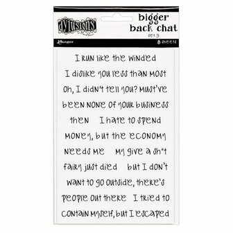 Dylusions Bigger back chat white - set 3