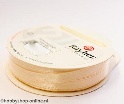 Satijnlint 7 mm beige 10 meter