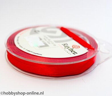 Satijnlint 7 mm rood 10 meter