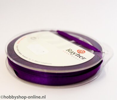 Satijnlint 7 mm violet 10 meter