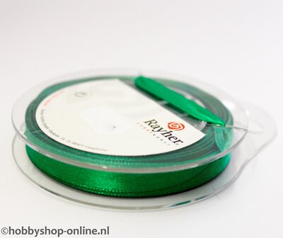 Satijnlint 10 mm groen 10 meter