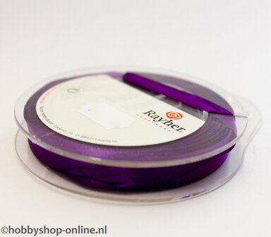 Satijnlint 10 mm violet 10 meter