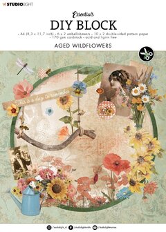 DIY BLOCK Aged wildflowers - Essentials nr. 45