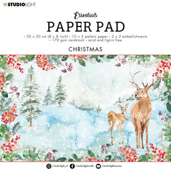 Paper pad 20 x 20 cm 36 vel - Christmas essentials nr. 75