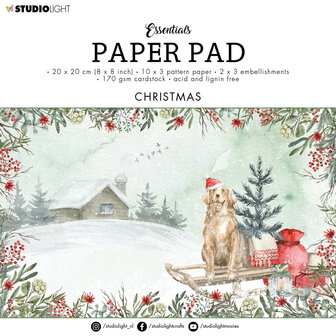 Paper pad 20 x 20 cm 36 vel - Christmas essentials nr. 76