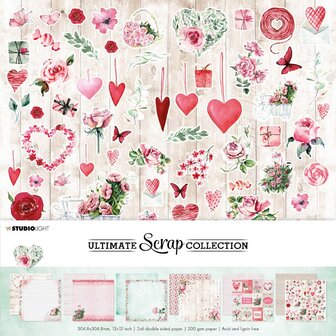 Scrapbookpapier set 12 vel - Ultimate scrap Love nr. 18