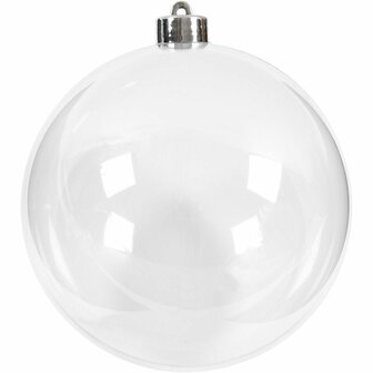 Deco ballen, transparant, d 13,6 cm, 1 stuk