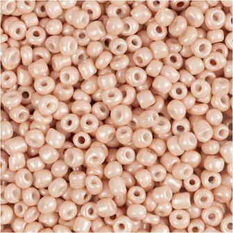 Rocailles, dusty rose, d 3 mm, afm 8/0 , gatgrootte 0,6-1,0 mm, 25 gr/ 1 doos