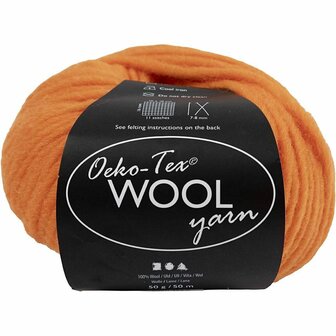 Wolgarens, oranje, L: 50 m, 50 gr/ 1 bol