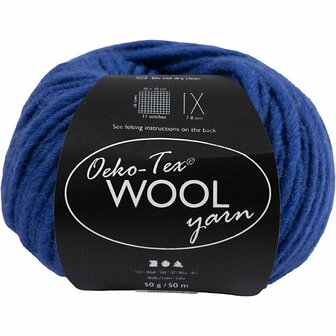 Wolgarens, blauw, L: 50 m, 50 gr/ 1 bol