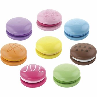 VIGA houten macarons, afm 4.5 cm, 8 stuk/ 1 doos