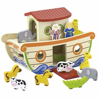 VIGA Noah&#039;s Ark vormsorteerder, afm 34x25,5x16,5 cm, 1 stuk