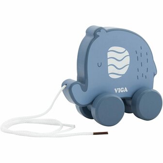 VIGA trek olifant, blauw, afm 11 cm, 1 stuk