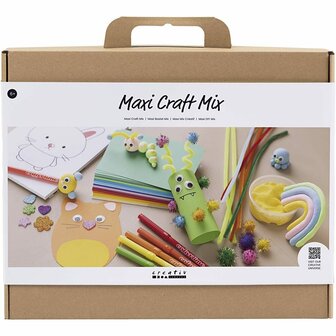 Knutselpakket - Knutselbox - Creatieve Box - Knutselmateriaal - Hobbyset - DIY - Kinderen - Strass, Pijpenragers, Pompoms, Silk &amp; Foam Clay, Glitterlijm, Eva Foam