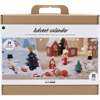 Adventskalender Boetseren &ndash; DIY Adventskalender Voor Kinderen &ndash; Creatieve Set Voor Boetseren, Kleien En Verven &ndash; 1 set