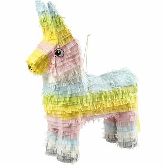 Party Pi&ntilde;ata , pastelkleuren, afm 39x13x55 cm, 1 stuk