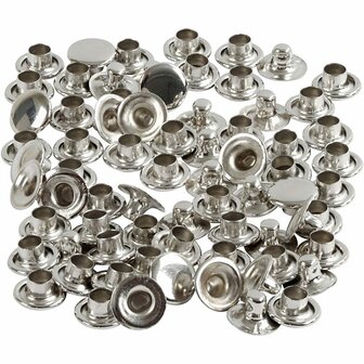 Rivets, zilver, d 7 mm, 50 stuk/ 1 doos