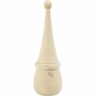 Scandinavische kerstkabouter, H: 16 cm, d 6 cm, 1 stuk