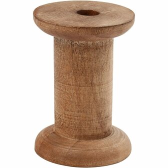 Houten Spoel - 70 mm Hoog - 30+48 mm Diameter - Houten Spoel voor Creatief Handwerk - 10 Stuks