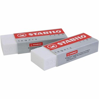 Stabilo gum, wit, H: 1 cm, L: 6,3 cm, B: 2,3 cm, 20 stuk/ 1 doos