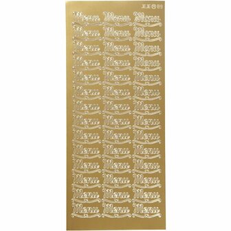 Stickers - Goud - Menu - Decoratie, Kaarten Maken - 10x23cm - 1 vel